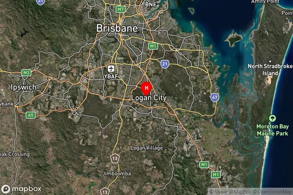 Logan Central,Queensland Satellite Map