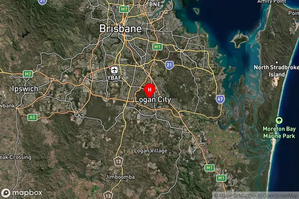 Logan City Bc,Queensland Satellite Map