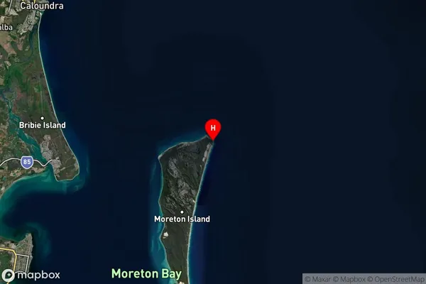 Cape Moreton,Queensland Satellite Map