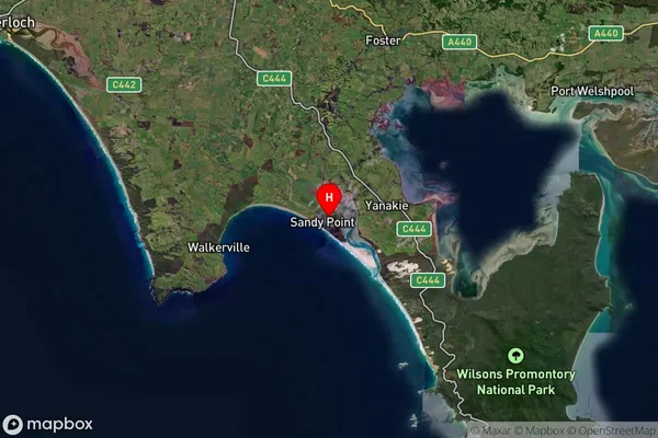 Sandy Point,Victoria Satellite Map