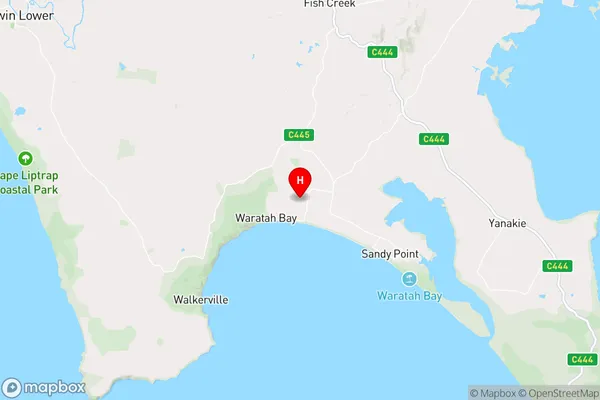 Waratah Bay,Victoria Area Map