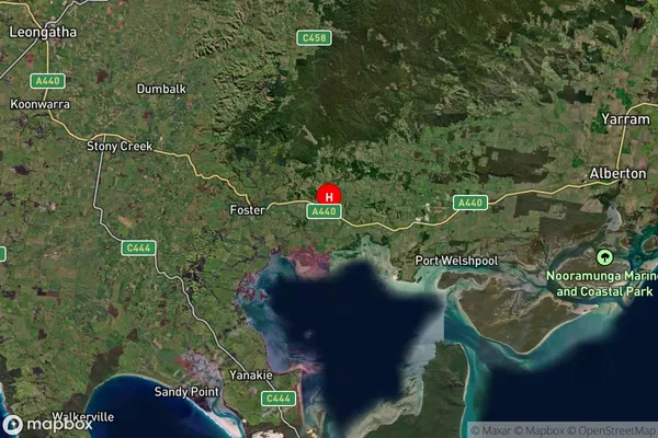 Toora,Victoria Satellite Map