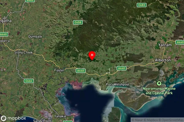 Toora North,Victoria Satellite Map