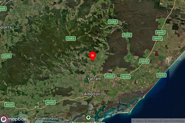 Calrossie,Victoria Satellite Map