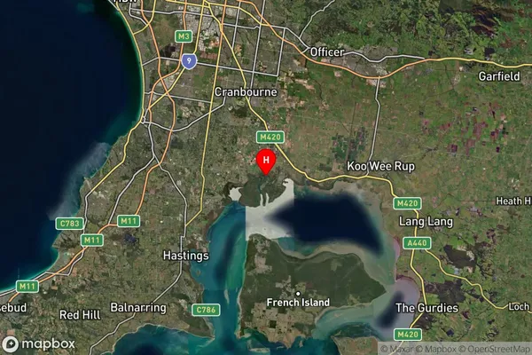 Cannons Creek,Victoria Satellite Map