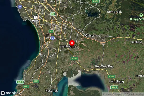 Cranbourne East,Victoria Satellite Map