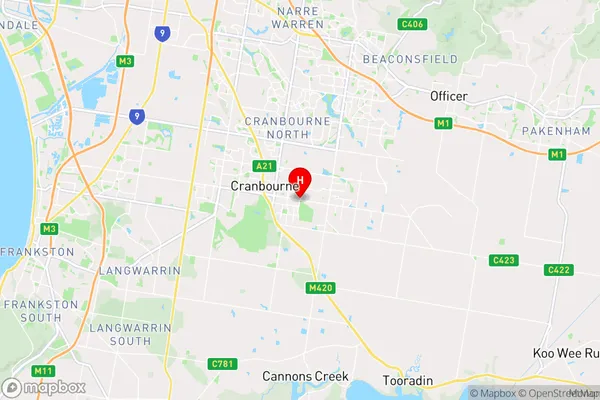 Cranbourne East,Victoria Area Map