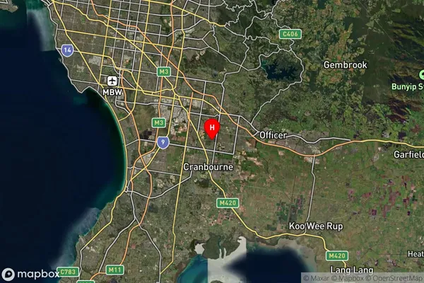 Cranbourne North,Victoria Satellite Map