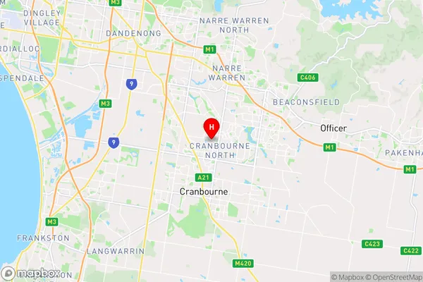 Cranbourne North,Victoria Area Map