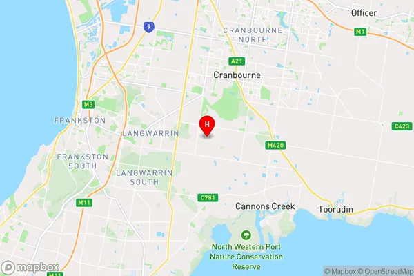 Cranbourne South,Victoria Area Map