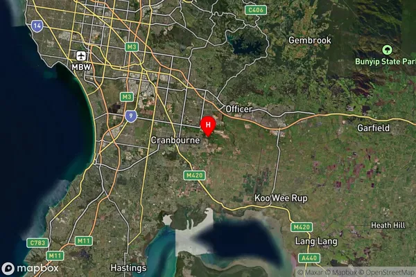 Clyde North,Victoria Satellite Map