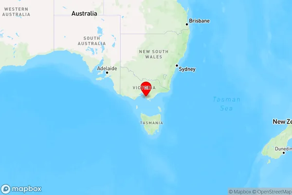 Korrine,Victoria Region Map