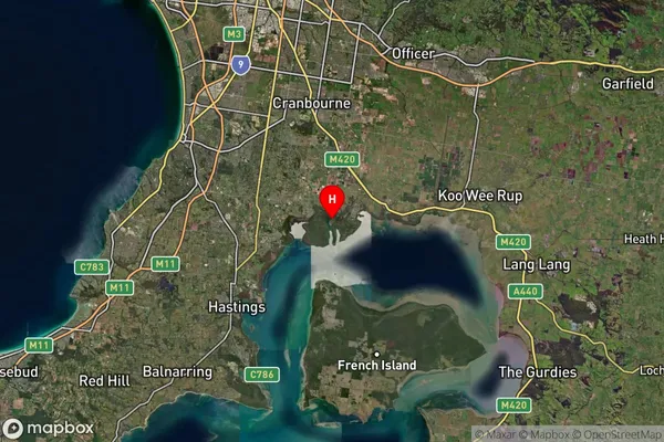 Warneet,Victoria Satellite Map