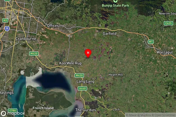 Bayles,Victoria Satellite Map