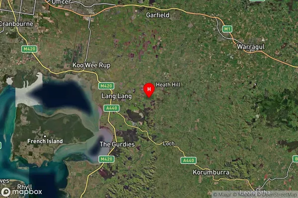 Lang Lang East,Victoria Satellite Map