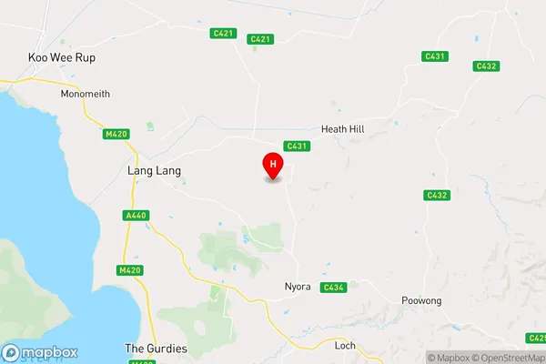 Lang Lang East,Victoria Area Map