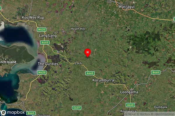 Poowong,Victoria Satellite Map