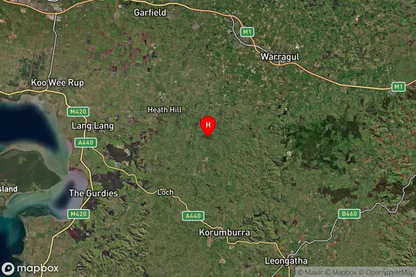 Poowong North,Victoria Satellite Map