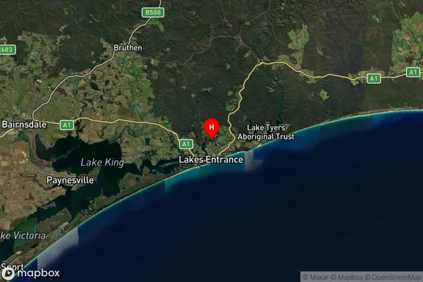 Lakes Entrance,Victoria Satellite Map