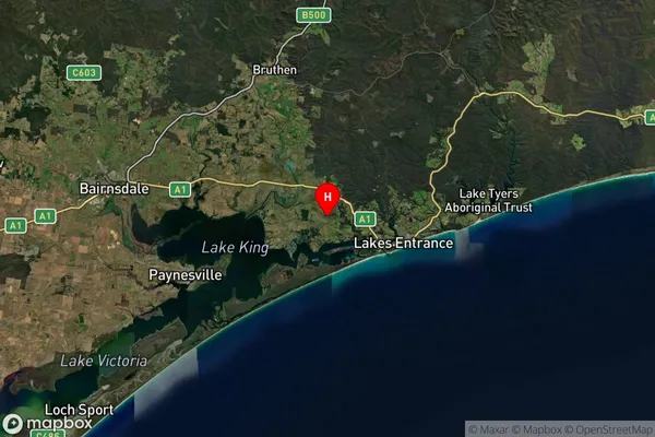 Nungurner,Victoria Satellite Map