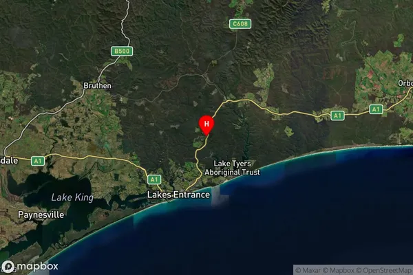 Toorloo Arm,Victoria Satellite Map