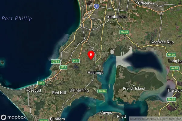 Tyabb,Victoria Satellite Map