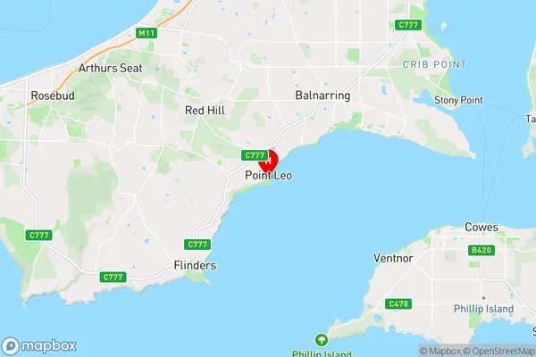 Point Leo,Victoria Area Map