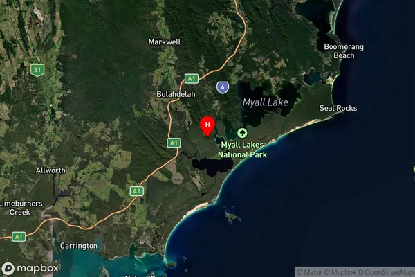 Bombah Point,New South Wales Satellite Map