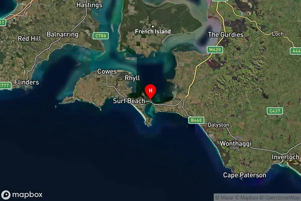 Newhaven,Victoria Satellite Map