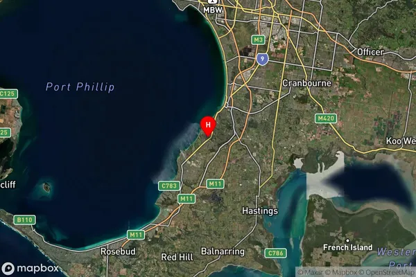 Mount Eliza,Victoria Satellite Map