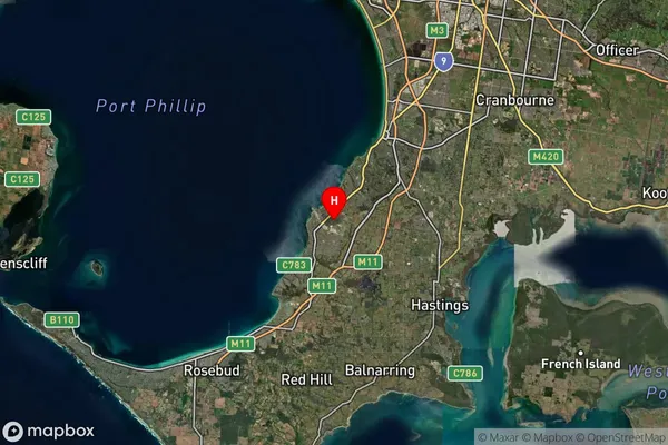 Mornington,Victoria Satellite Map