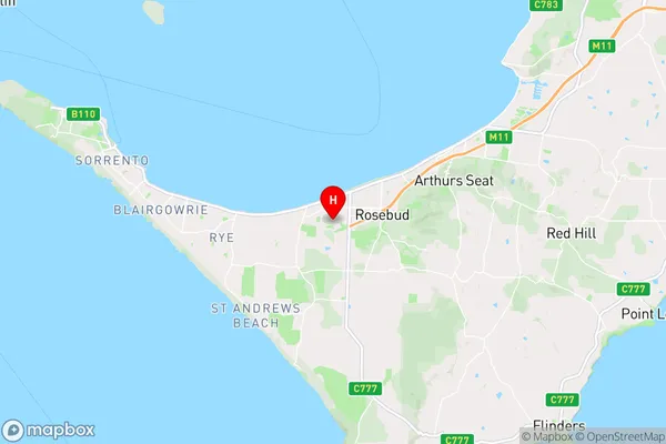 Rosebud West,Victoria Area Map