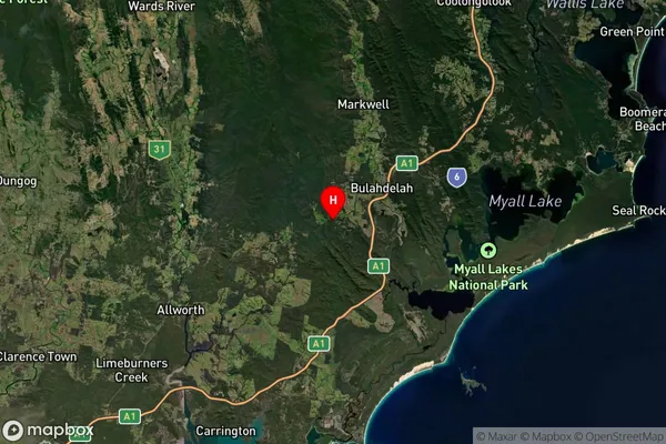 Crawford River,New South Wales Satellite Map