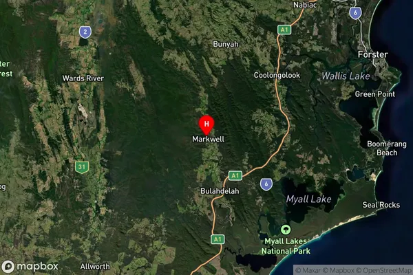 Markwell,New South Wales Satellite Map