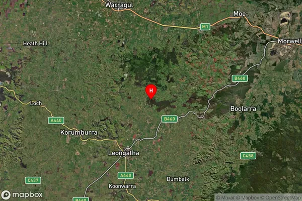 Hallston,Victoria Satellite Map