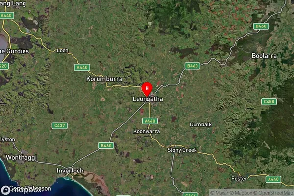 Leongatha,Victoria Satellite Map