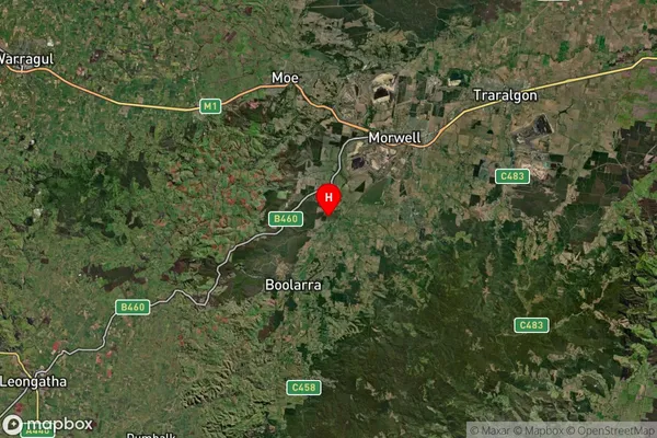 Yinnar,Victoria Satellite Map