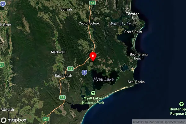 Topi Topi,New South Wales Satellite Map