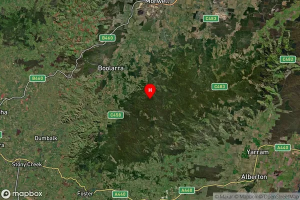 Budgeree East,Victoria Satellite Map