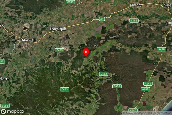 Gormandale,Victoria Satellite Map