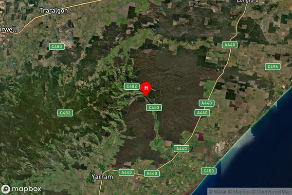 Carrajung South,Victoria Satellite Map