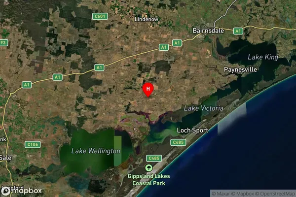 Bengworden,Victoria Satellite Map