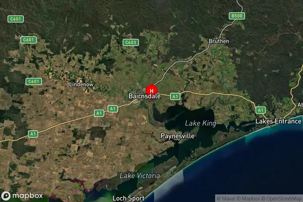 East Bairnsdale,Victoria Satellite Map