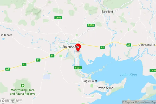 East Bairnsdale,Victoria Area Map