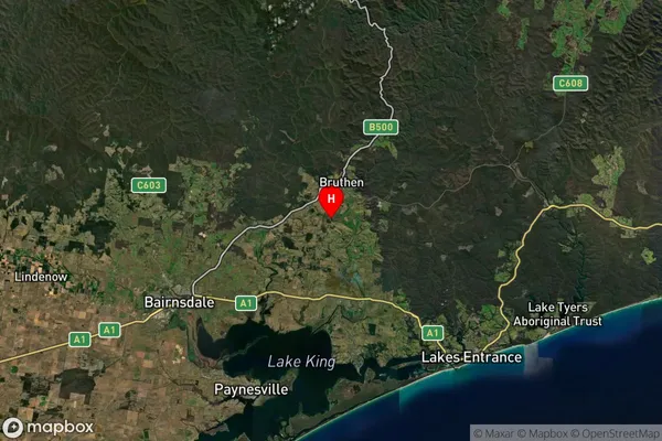 Mossiface,Victoria Satellite Map