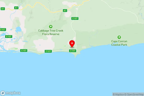 Cape Conran,Victoria Area Map