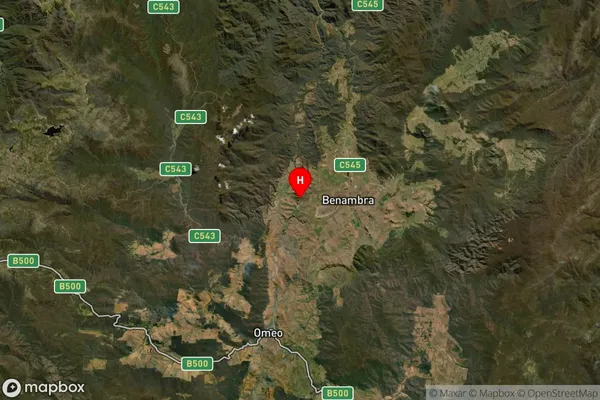 Omeo Valley,Victoria Satellite Map