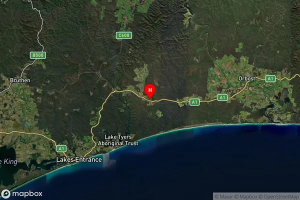 Tostaree,Victoria Satellite Map