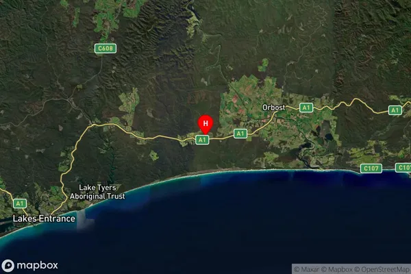 Waygara,Victoria Satellite Map