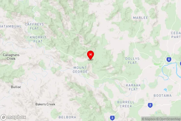 Mount George,New South Wales Area Map